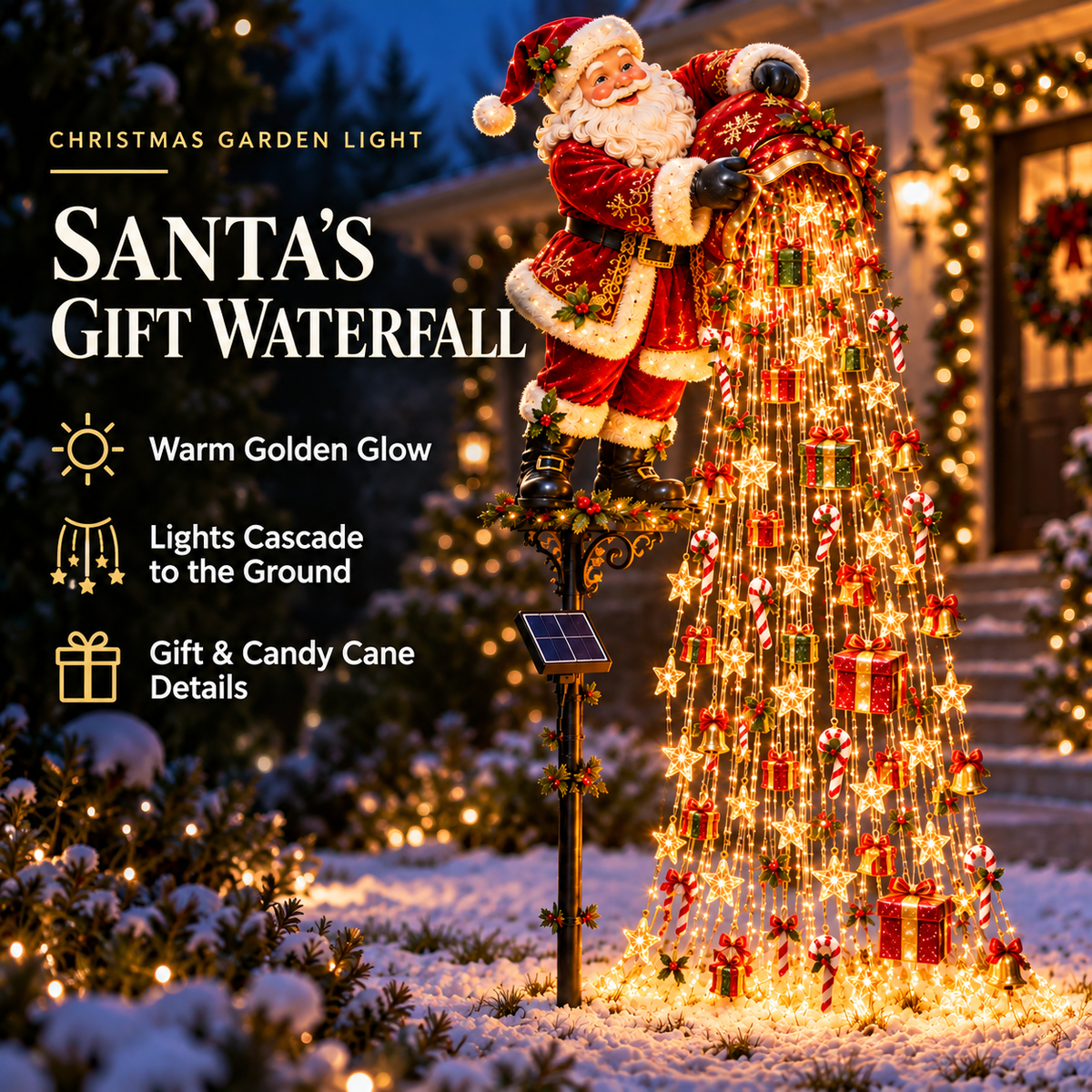 π Christmas Starlight Cascade β Solar LED Garden Stake Lights