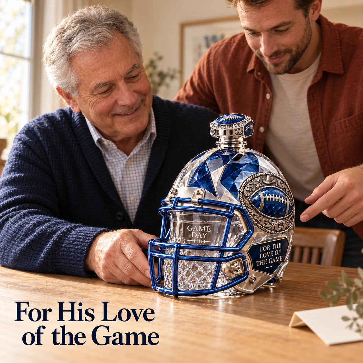Gift for him football whiskey decanter