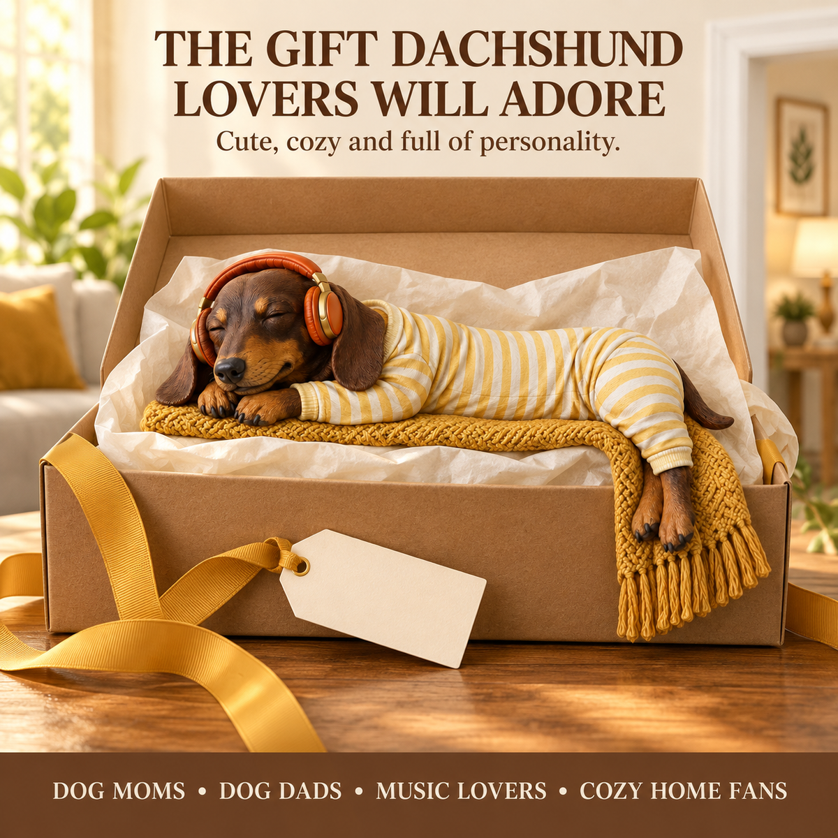 Sleeping Dachshund Door Topper