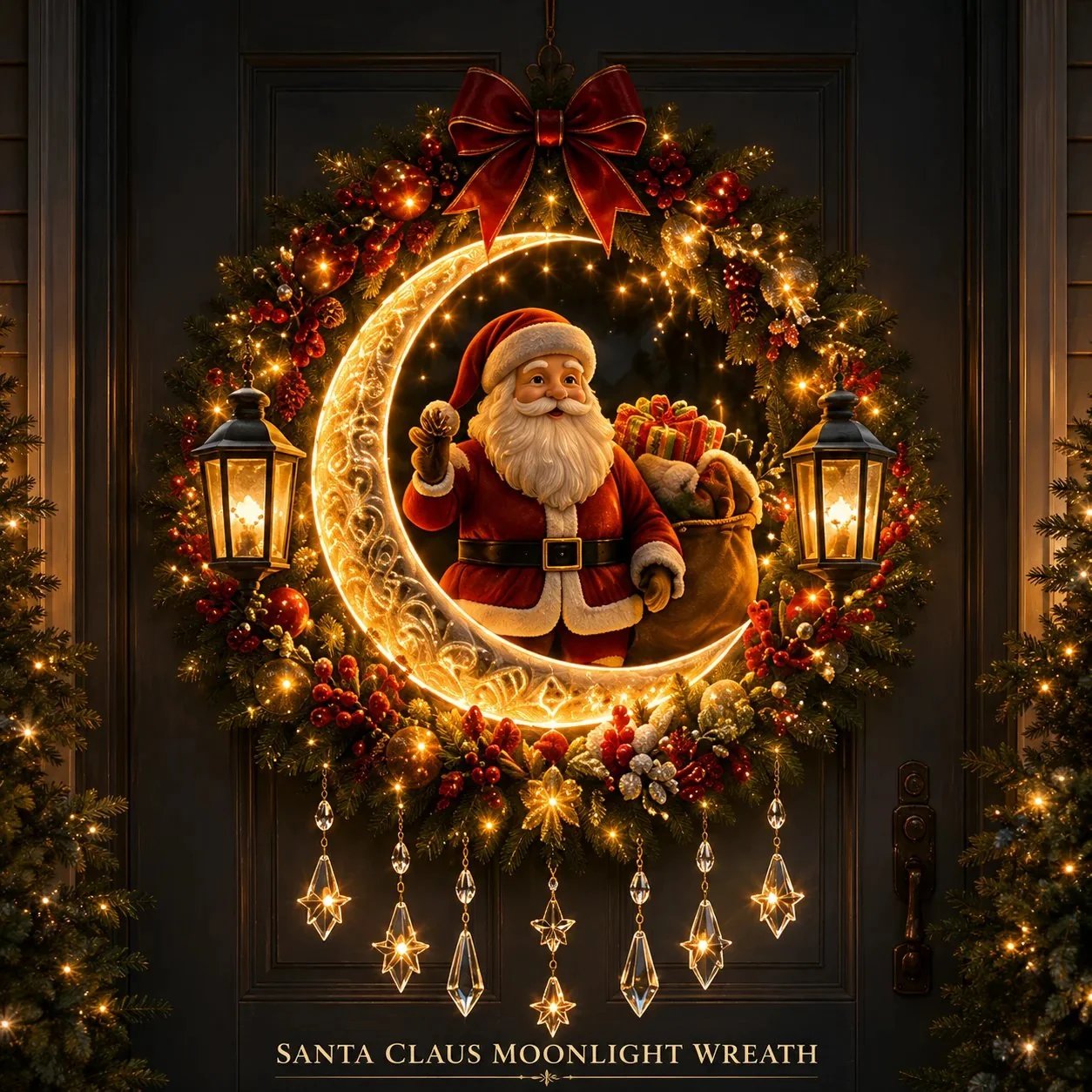 πβ¨ Christmas Moonlight Wreath Collection β Lighted Holiday Door Decor