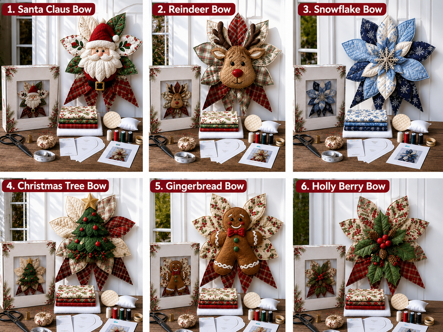 π DIY Christmas Quilt Bow Decoration Kit