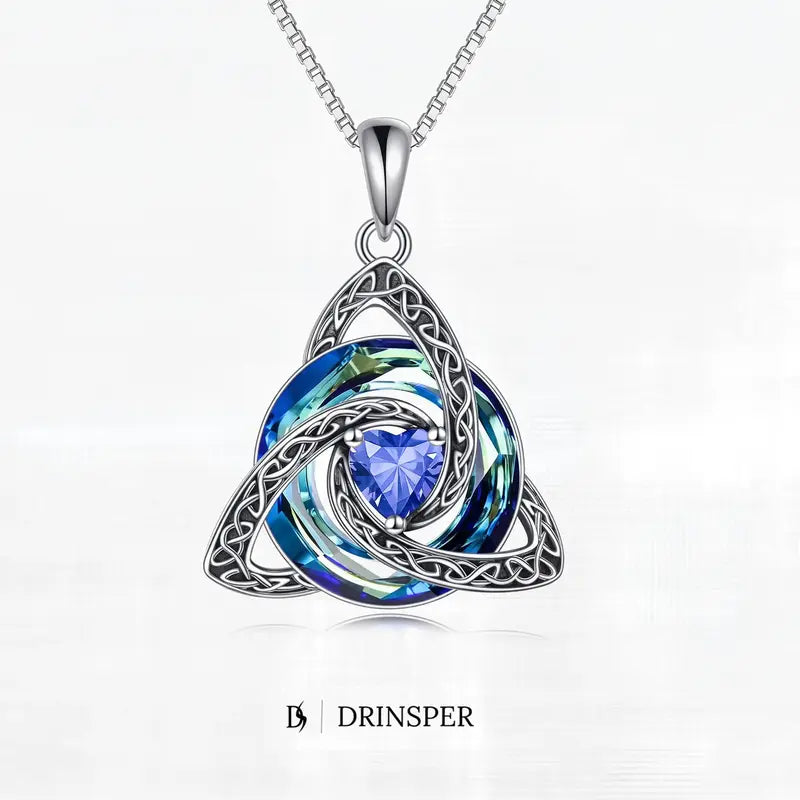 Celtic Heart Birthstone Necklace – Personalized Birth Month Gift