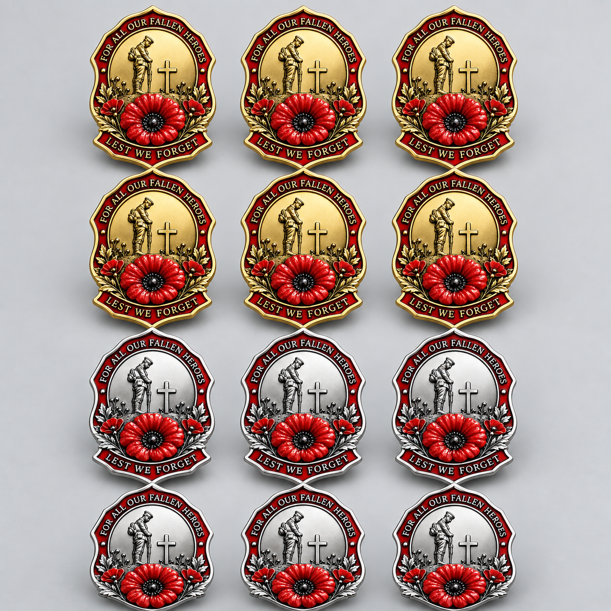 Limited Edition Red Poppy Remembrance Brooch β For All Our Fallen Heroes