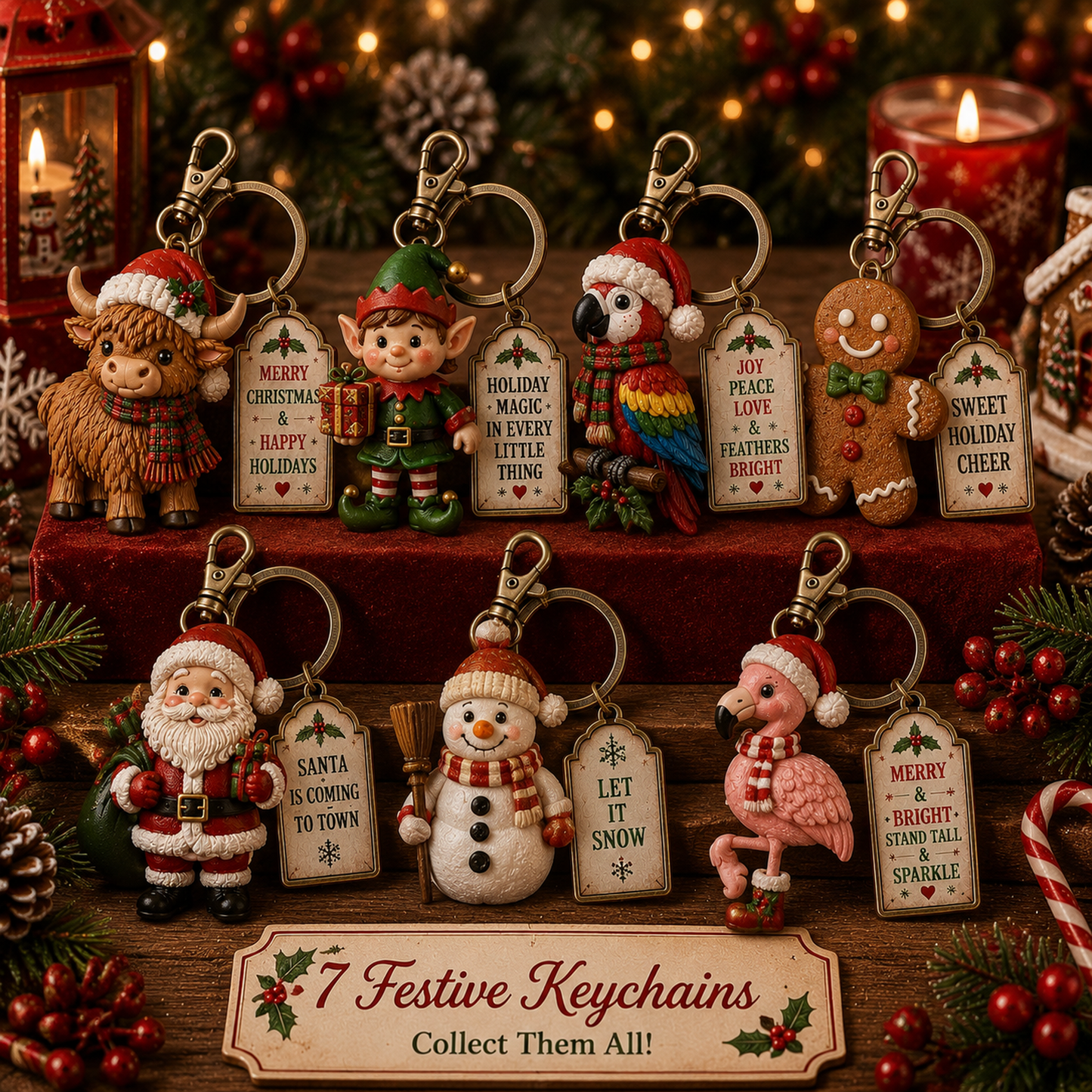π 2026 Christmas Character Keychain Gift Box