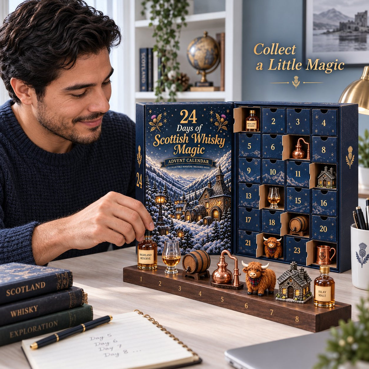 🥃Whisky-Themed Collectible Advent Calendar | 24 Surprises, Perfect Xmas Gift For Dads & Husbands