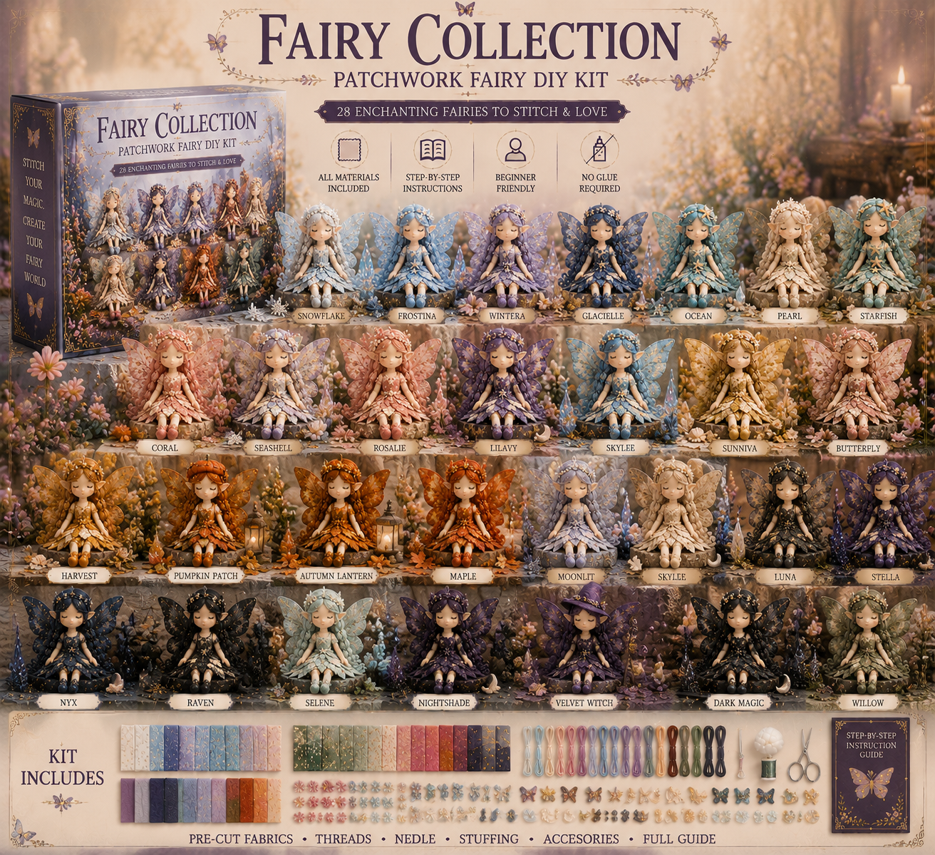 🌸Fairy Patchwork DIY Collection ✨