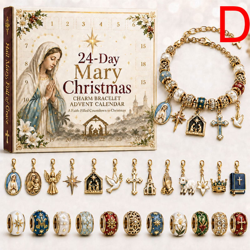 🔥Flash sale 49% OFF - 24-Day Christian Christmas Charm Bracelet Advent Calendar