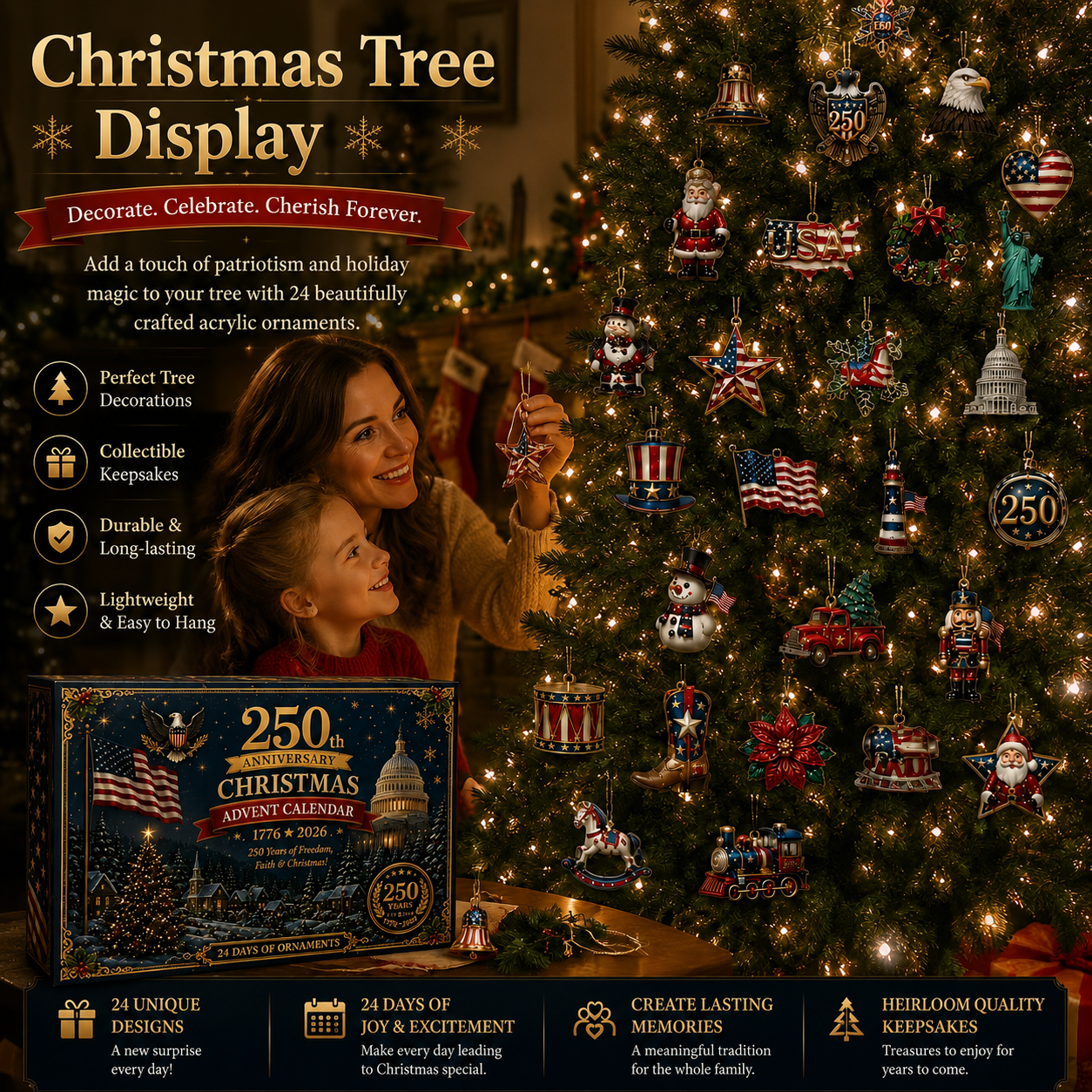 π½πΊπΈ 250th Anniversary Christmas Advent Calendar πBUY 2 β FREE SHIPPING