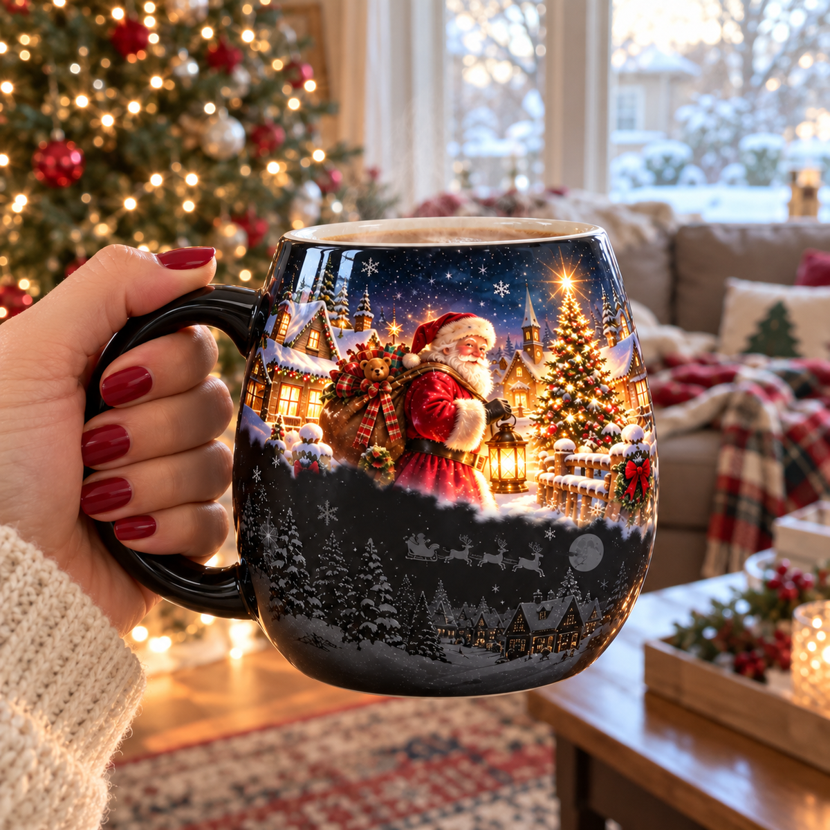 🎄Christmas Magic Color-Changing Mug – Heat Reveal Holiday Gift ✨