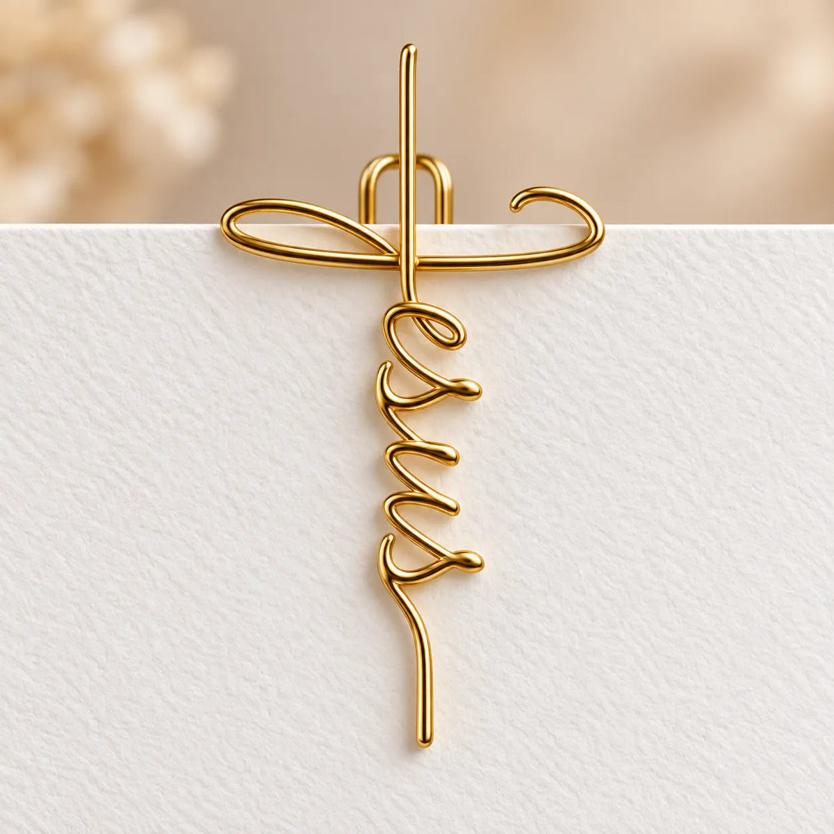 ✝Faith-Inspired Gold Paper Clips — Meaningful Christian Bookmarks