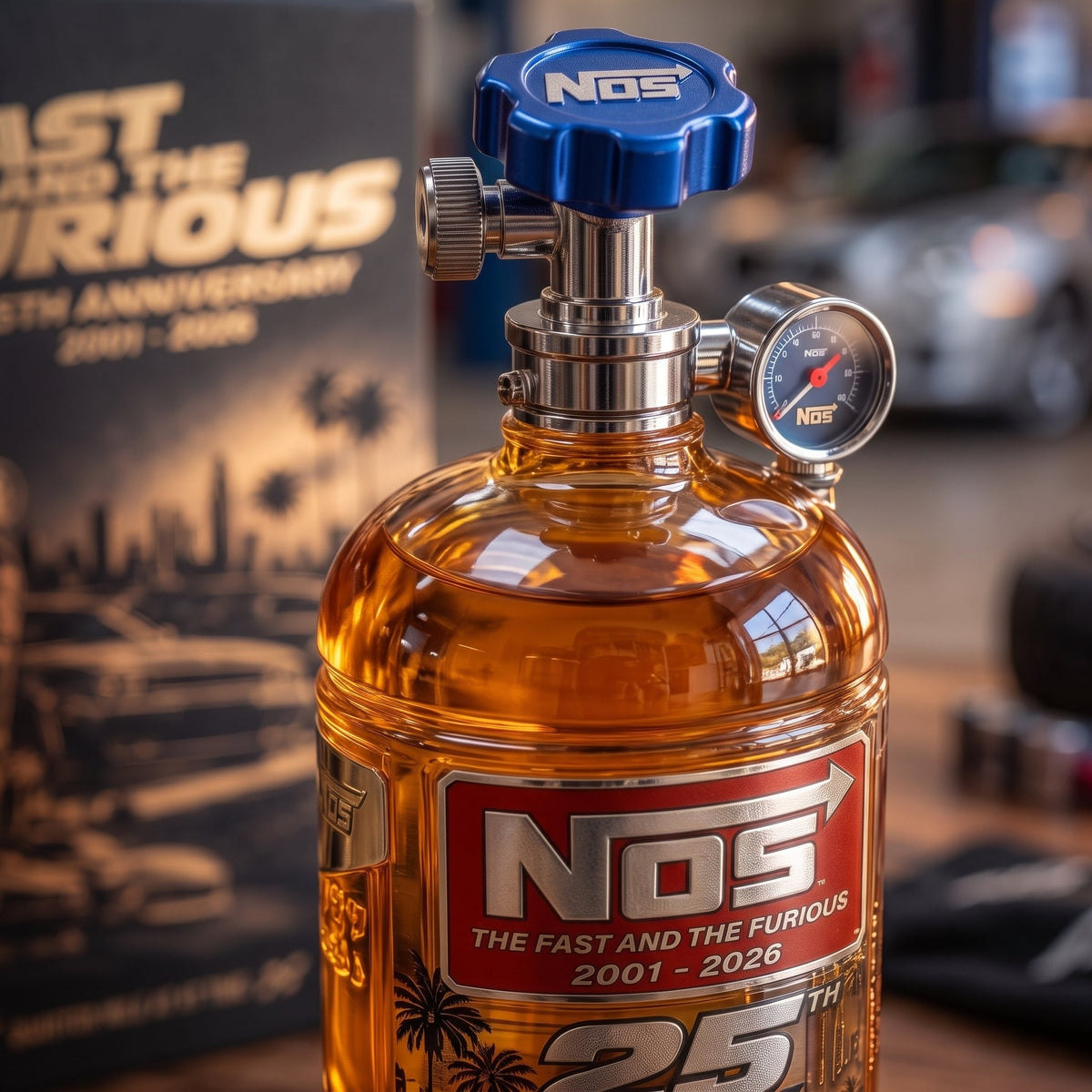 25th Anniversary Street Racing Nitrous Tank Whiskey Decanter with Collector’s Box