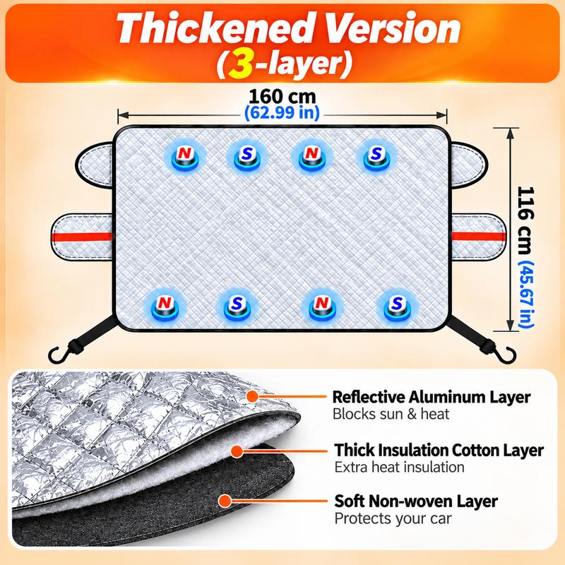 βοΈ No More Scraping! Magnetic Windshield Snow & Ice Shield π