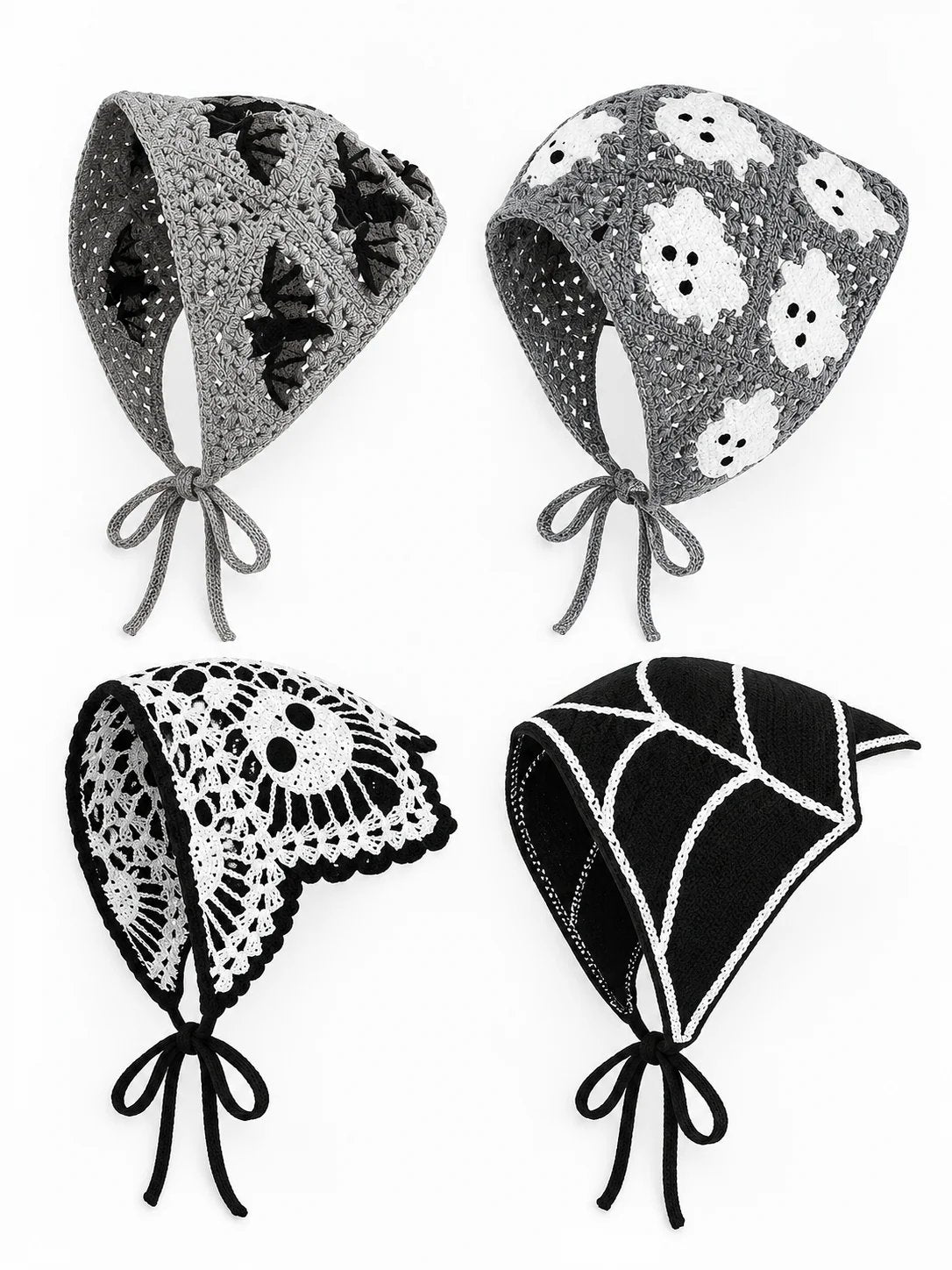 ๐ Halloween Style Deal โ Boho Ghost Print Head Scarf ๐ป Cute Seasonal Hair Accessory for Festive Looks ๐ฆ