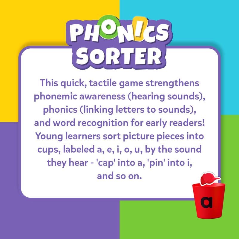 📚🔤 100+ Piece Vowel Sound Sorting Game – Hands-On Phonics Learning for Ages 4–7