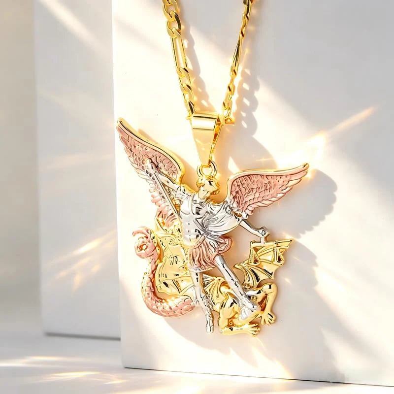 π2026 New Arrivals 50% OFFπ₯Tri-Tone Angel Guardian Pendant Necklace β Elegant & symbolic β Perfect for daily wear or gifting β delicate and meaningful β¨ππͺ½