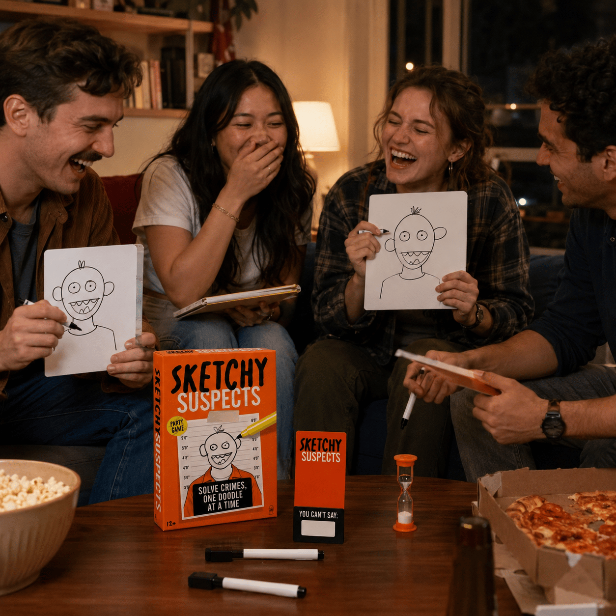 🔥 LAST DAY 49% OFF – 🚨 Sketchy SuspectsTM Police Sketch Party Game | Hilarious Drawing & Guessing Game for Ages 12+, 2+ Players, Family Nights & Parties ✏️😂
