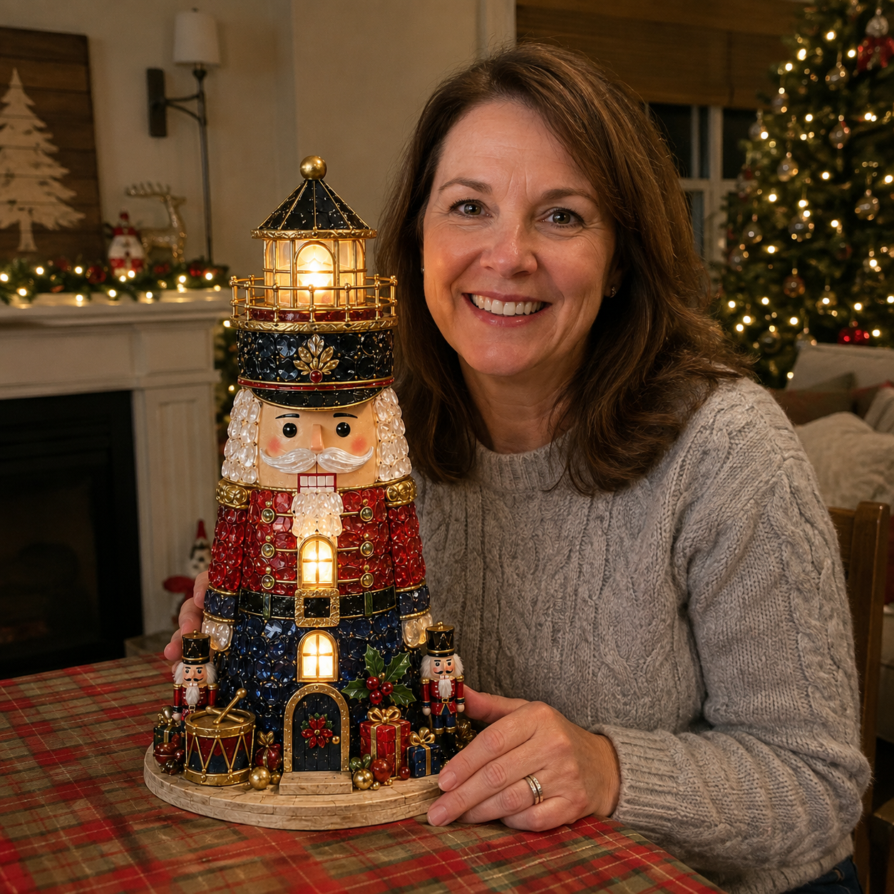 ๐Beginner-Friendly DIY Lighted Christmas Character Sea Glass-Style Lighthouse Kit Collection | Complete Kit with Sea Glass-Style Pieces, LED Lights & Step-by-Step Guide Included ๐