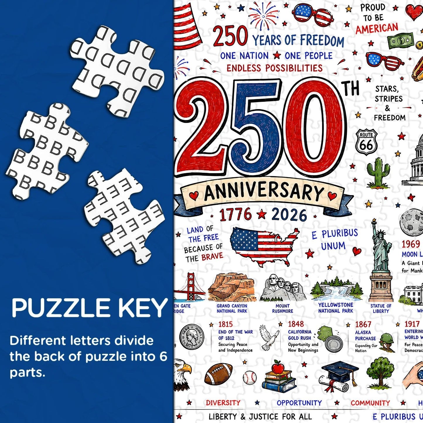 🔥Last Day 49% OFF🎁Patriotic America Jigsaw Puzzle 1000 Pieces