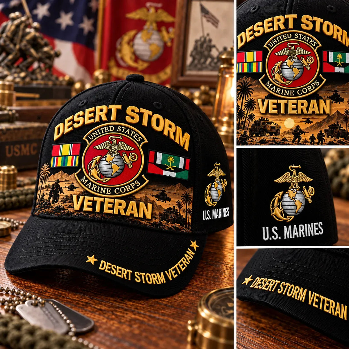ποΈπΊπΈ Desert Storm 35th Anniversary Veteran Cap β Honoring Service, Brotherhood & Pride | 1991β2026