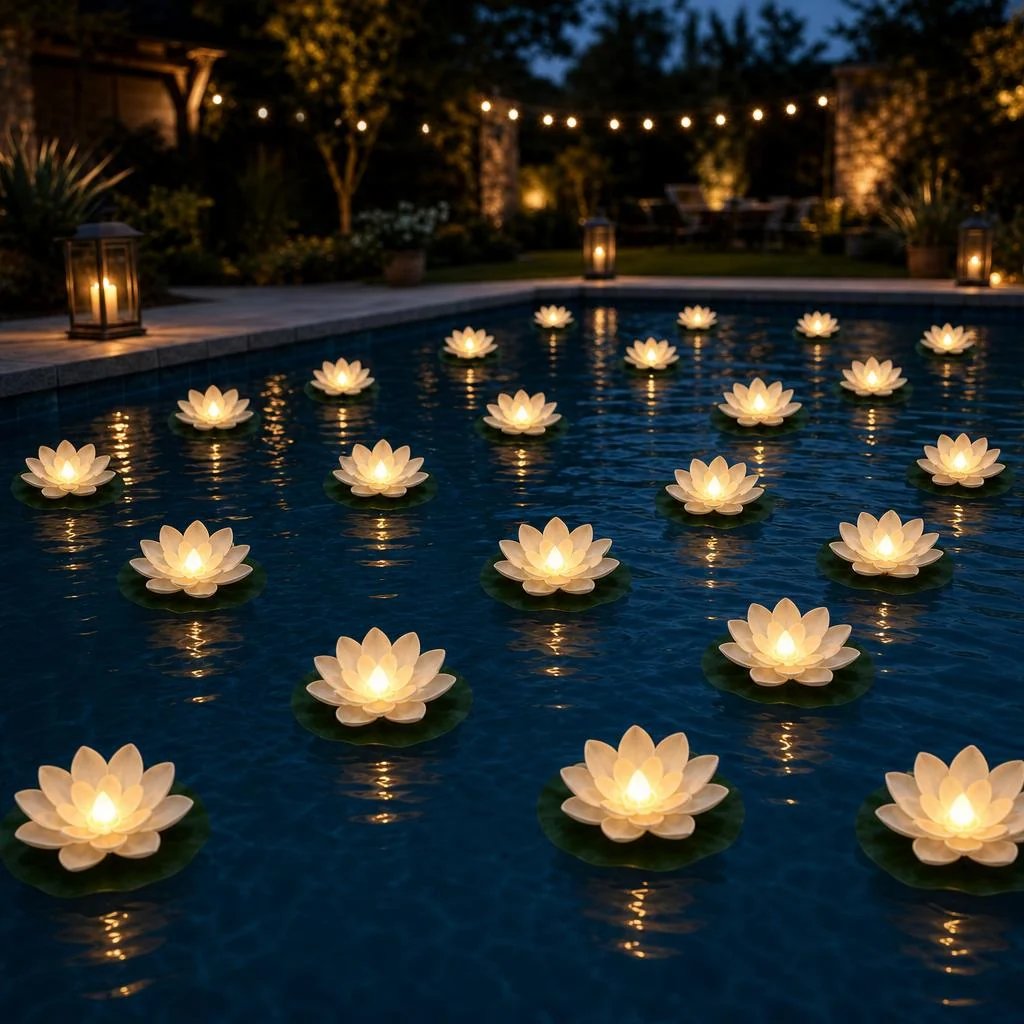 LotusGlow™ Floating Lotus Lights