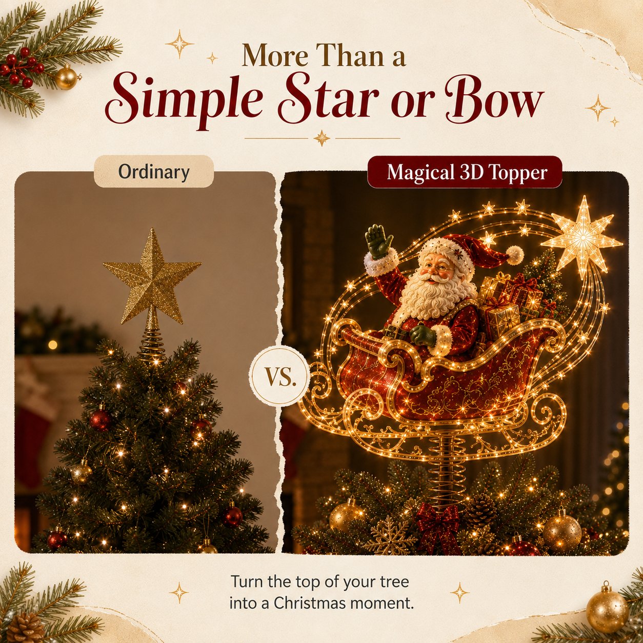 ⏳ Last Day 49% OFF – 🎅 Lighted Christmas Tree Topper Collection | 7 Festive Character Designs To Transform Your Tree Into A Holiday Showpiece ✨