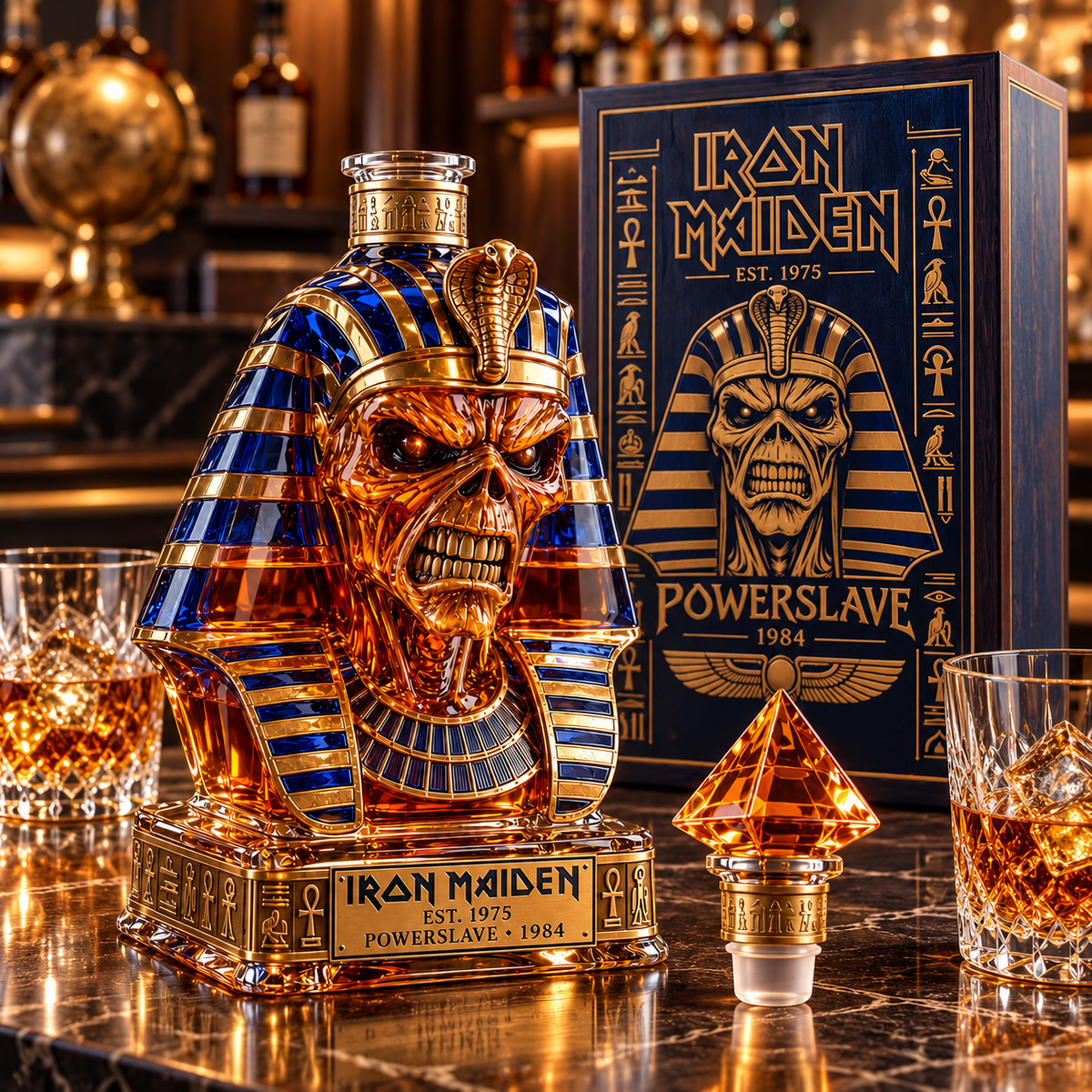Powerslave Pharaoh Whiskey Decanter