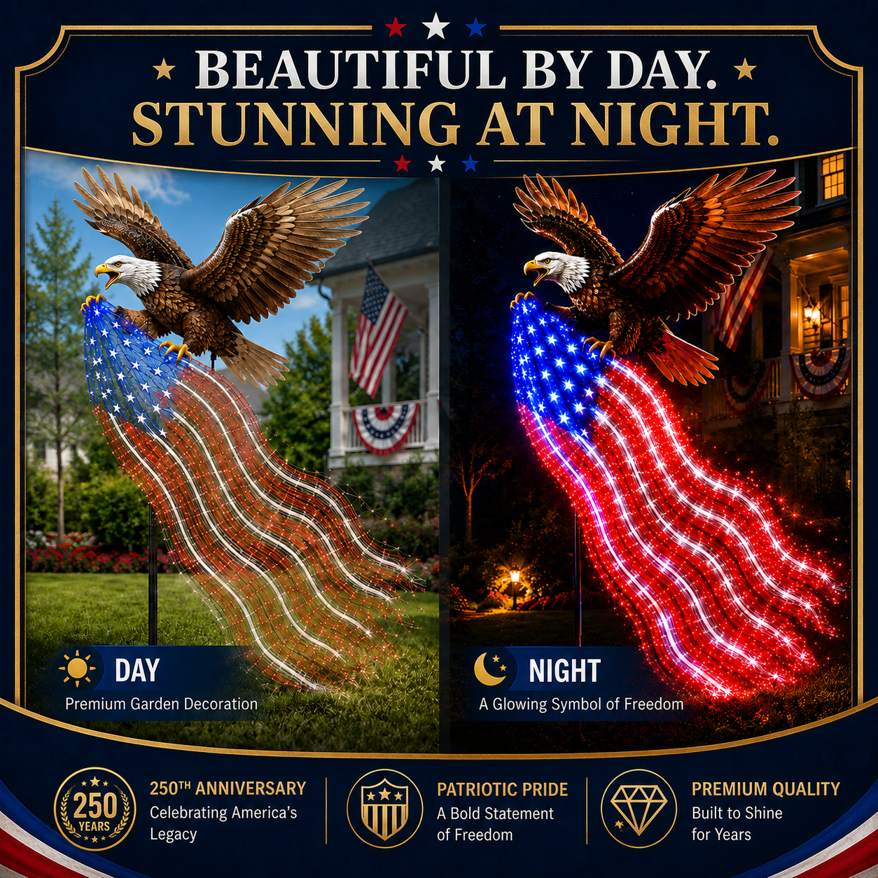 ✨🇺🇸 250th Anniversary Sale - 50% OFF 🦅 Eagle of Freedom™ Solar Garden Light