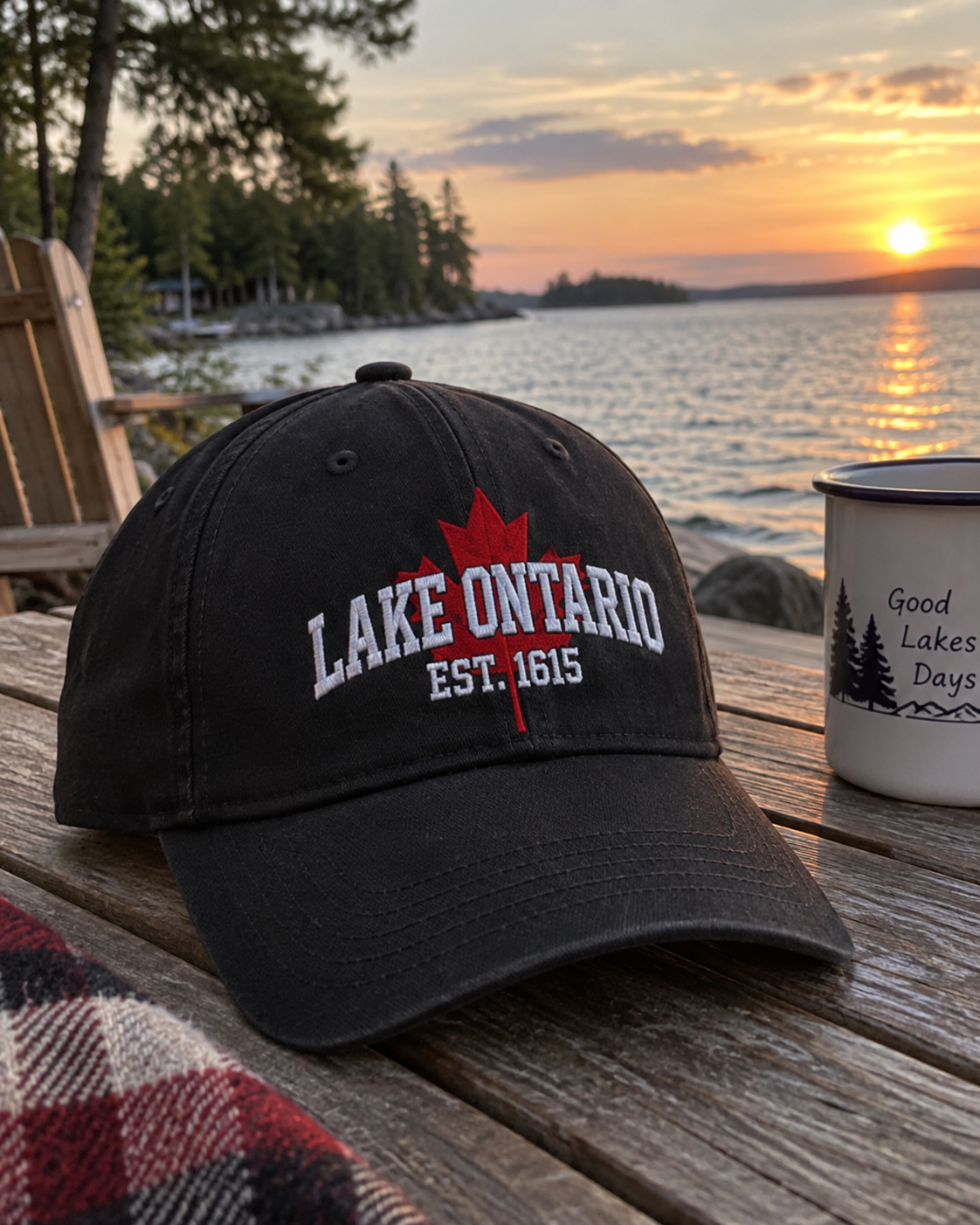 πLake Ontario Forever β Heritage Embroidered Cap (π§’100% Cotton)
