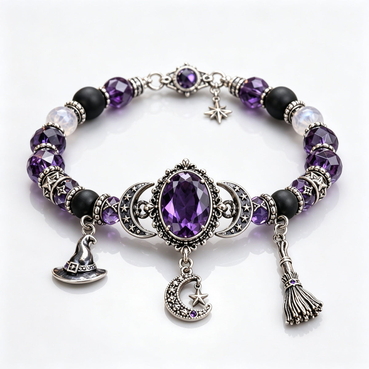 ๐ฎ Witchโs Crystal Moon Charm Bracelet