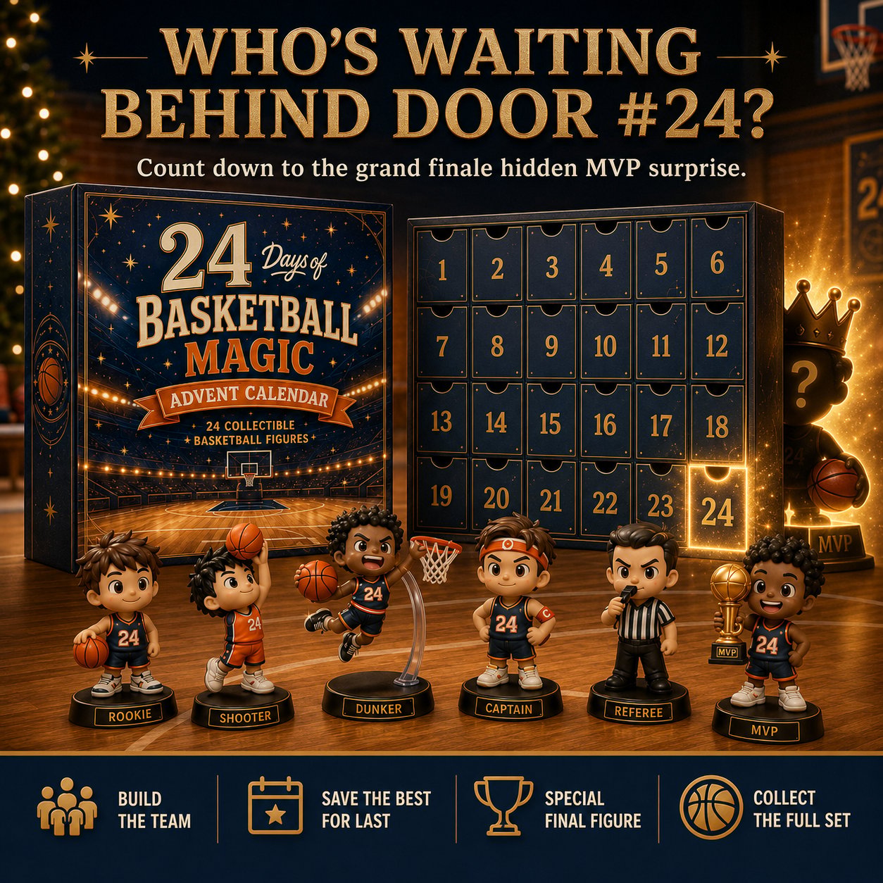 🏀24 Days of Basketball Magic Advent Calendar | 24 Collectible Basketball Figures 🎁