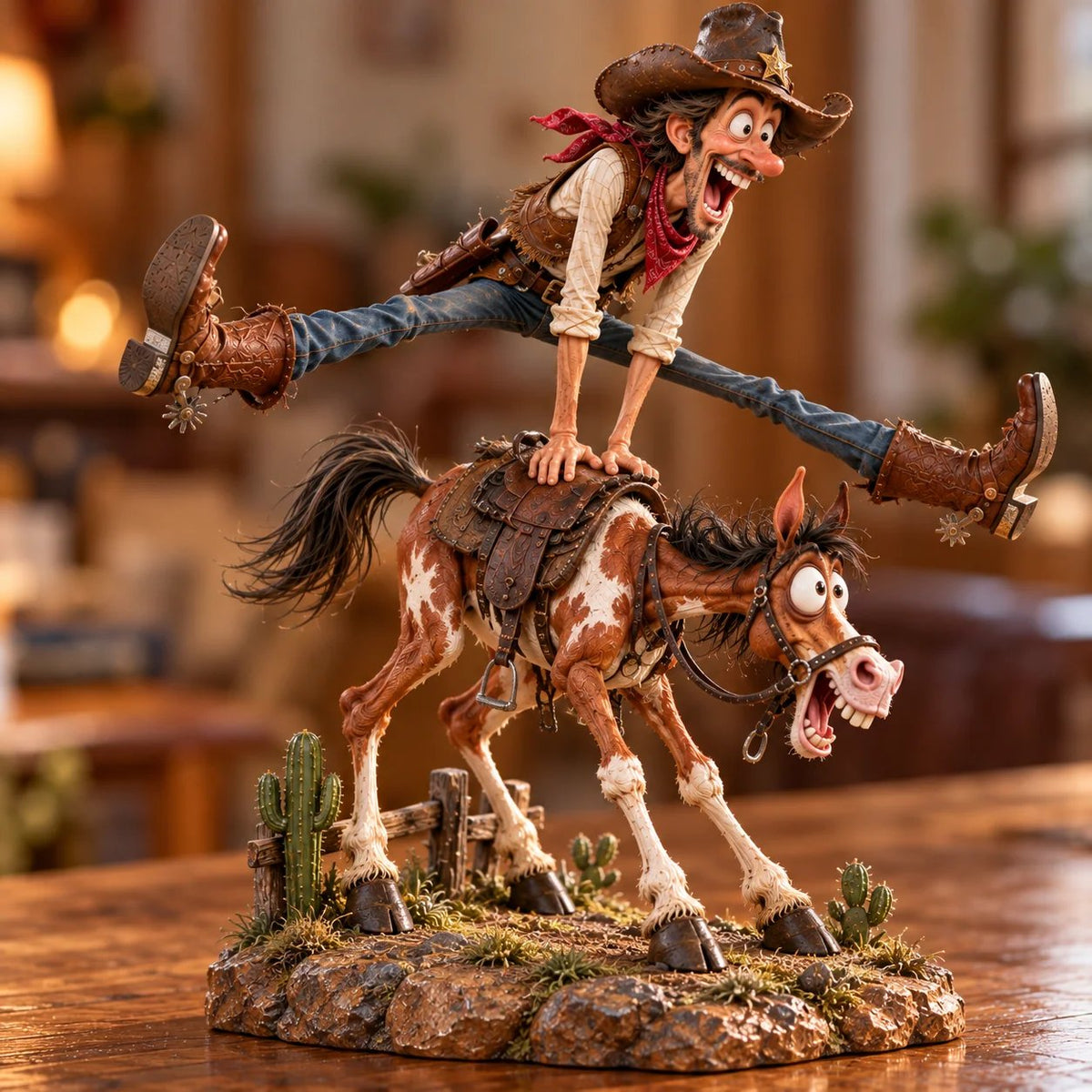🤠Hold My Hat! – Fun Wild West Figurine