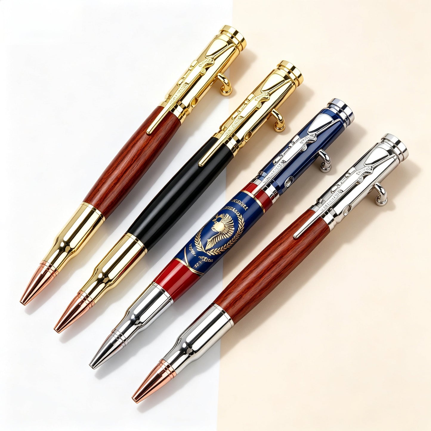 ๐100% Handmade Bolt Action Wooden Bullet PenTM | Crafted From Real Wood & Bullet Casing