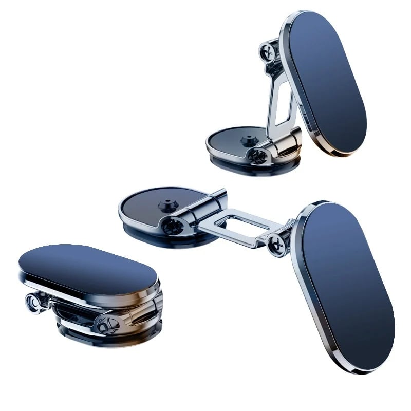 🔄Foldable metal magnetic car phone holder - 360° rotating