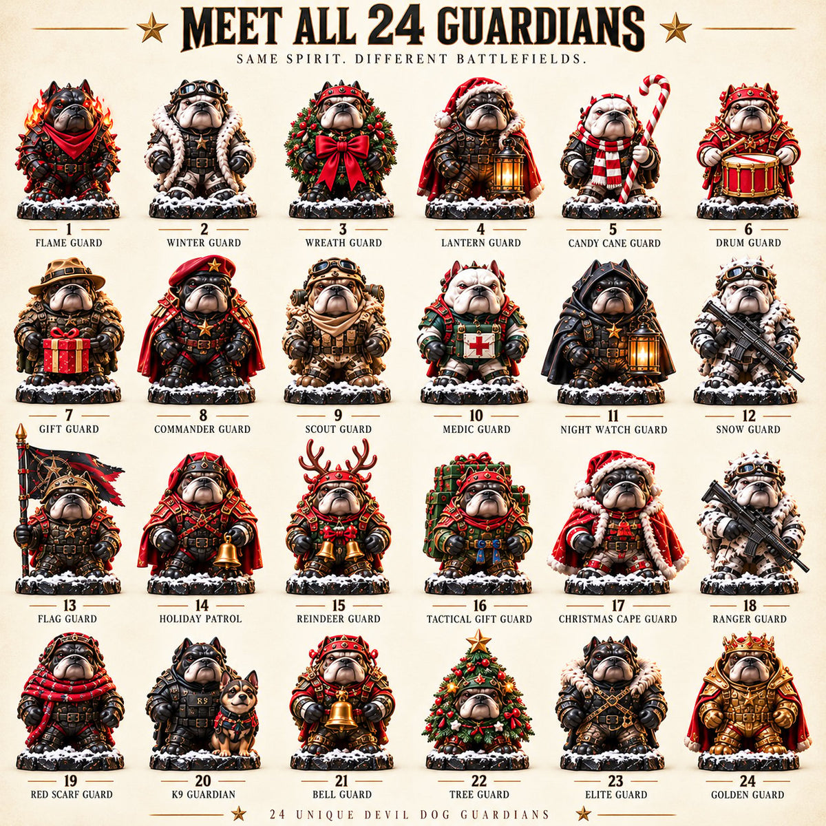 🐾🔥 Devil Dog 24-Day Christmas Countdown Advent Calendar
