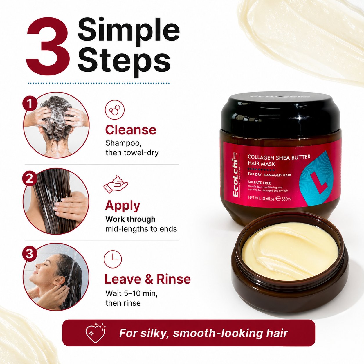 🌿💇♀️Collagen Shea Butter Repair Hair Mask