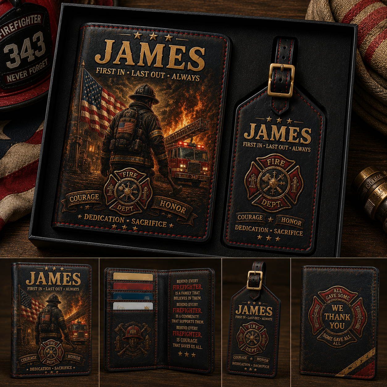 Personalised Men’s Passport Cover and Luggage Tag Set — The Perfect Gift for Him