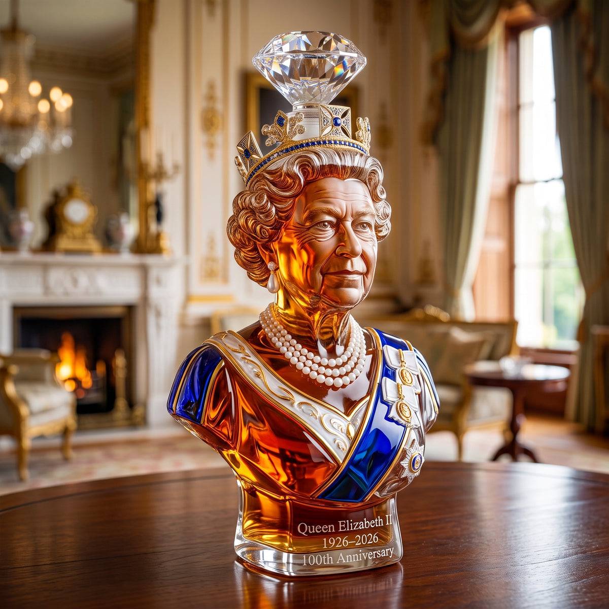 👑QUEEN ELIZABETH II 100TH ANNIVERSARY WHISKEY BOTTLE