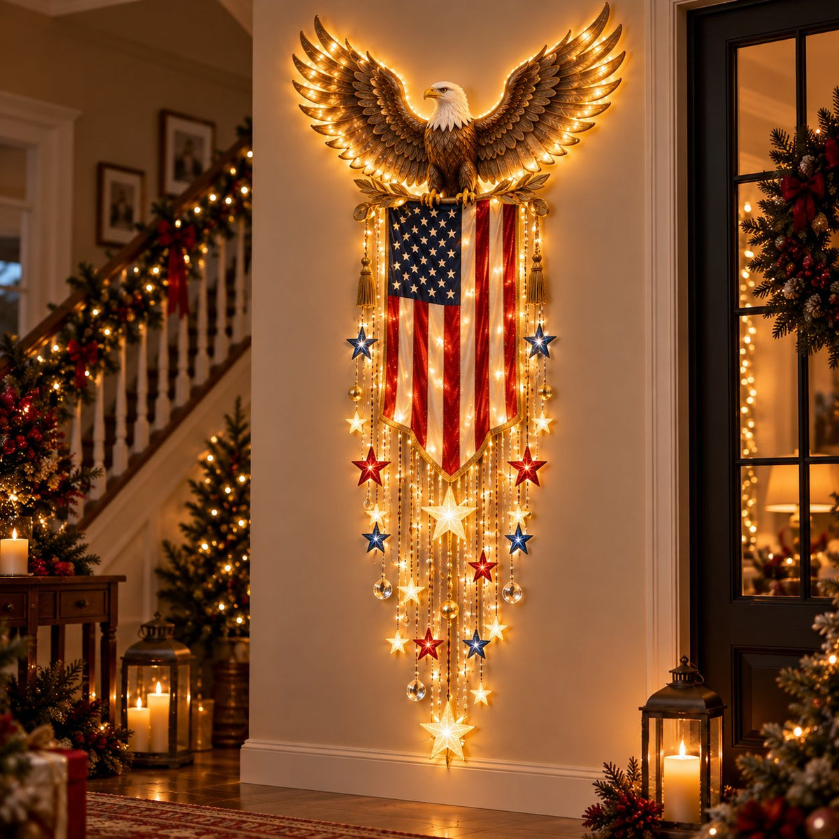 πΊπΈπ½ Liberty 250 Starfall Wall Glow β Patriotic Anniversary Lighted Keepsake