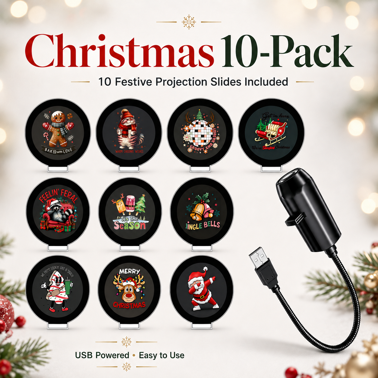 🎄👻 ✨ 60,000+ Sold — Plug & Play HD Holiday Projector for Christmas & Halloween Decor