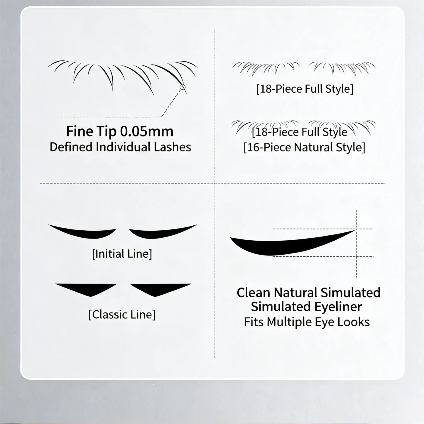 π₯³2026 HOT SALEπ₯³π50K+ SOLD!π₯ 50% OFF! 3-in-1 Kit: Eyeliner and Lower Lash Stamp