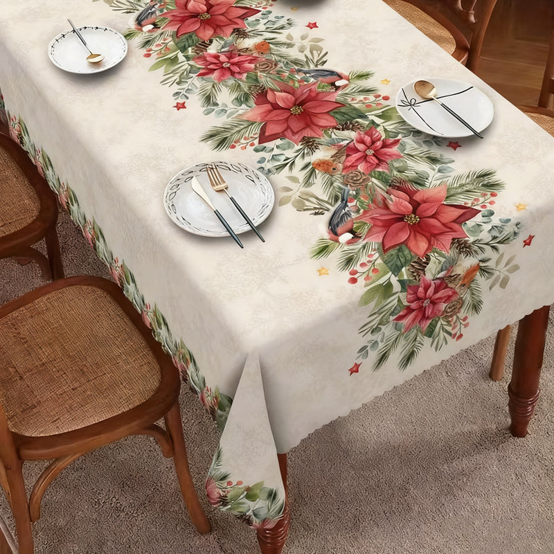 🎄✨ Festive Christmas Tablecloth Collection – Elegant Holiday Patterns for a Warm & Beautiful Table