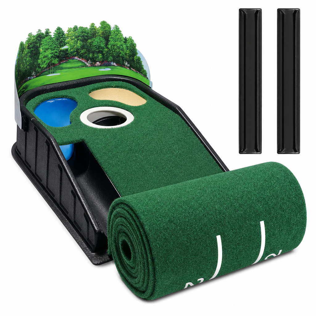 β³π― 3-Hole Portable Putting Practice Green β 8.66FT Indoor & Outdoor Golf Training Mat