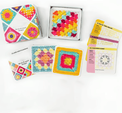 🧶✨ 50-Design Crochet Inspiration Card Set – Portable Stitch, Pattern & Color Guide