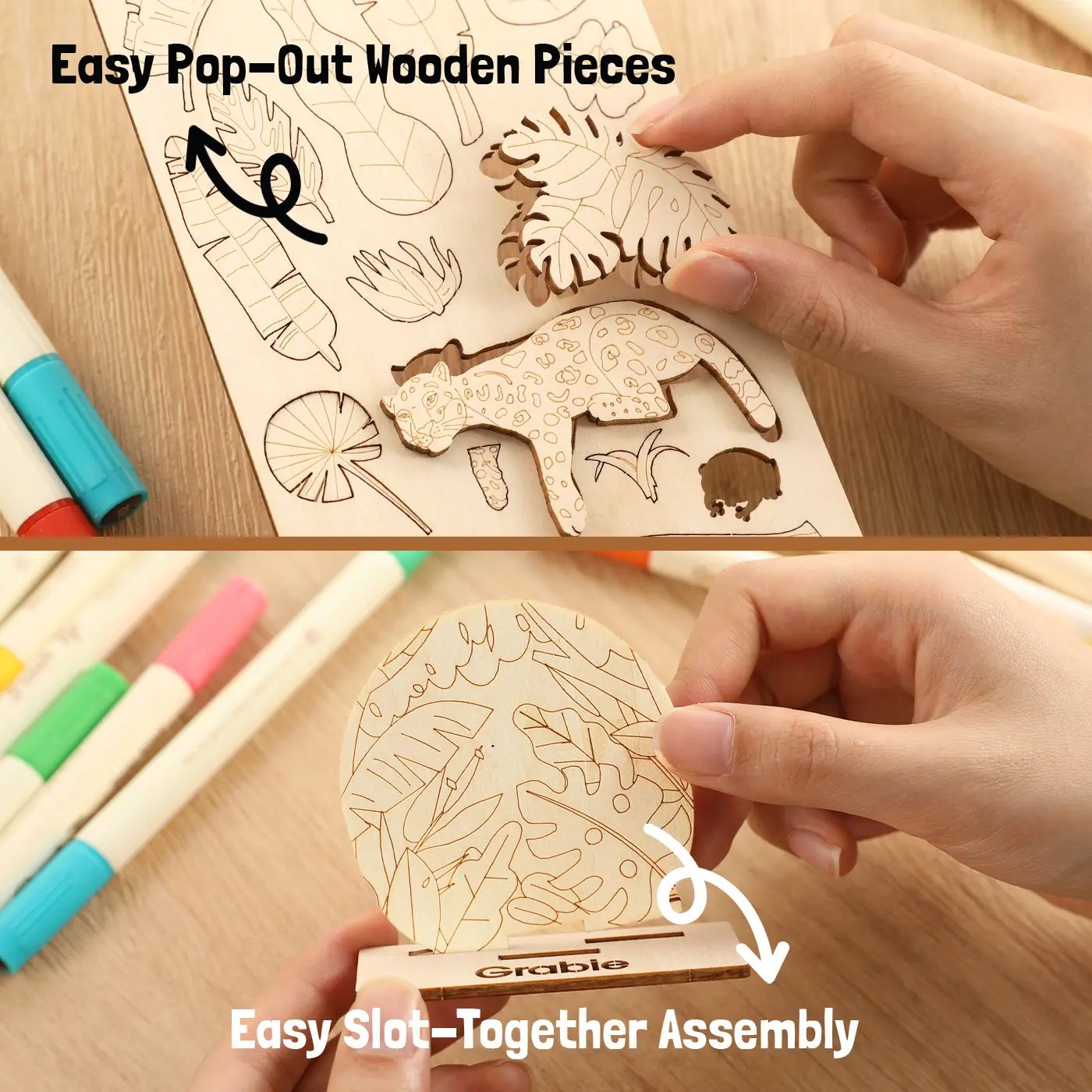 🎨Wood Painting Art Craft Kit - ✨Complete Handcraft Set with Crafting Tools