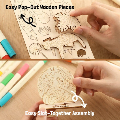 🎨Wood Painting Art Craft Kit - ✨Complete Handcraft Set with Crafting Tools
