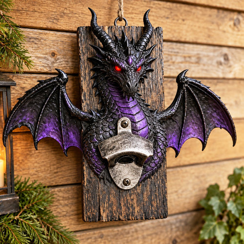 🐉 Drachenwächter-Wandflaschenöffner – Gothic-Fantasy-Bar-Dekoration
