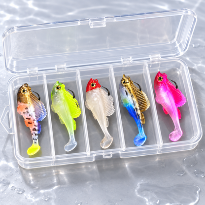 5-Piece T-Tail Soft Lure Set with Box