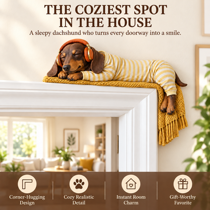 Sleeping Dachshund Door Topper