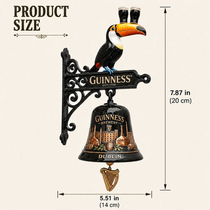 🍺🔔 Guinness Toucan Cast Iron Door Bell