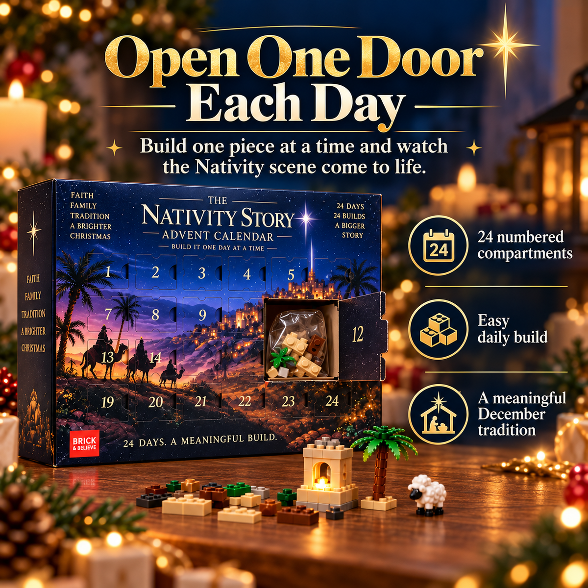 24-Day Christmas Nativity Advent Calendar